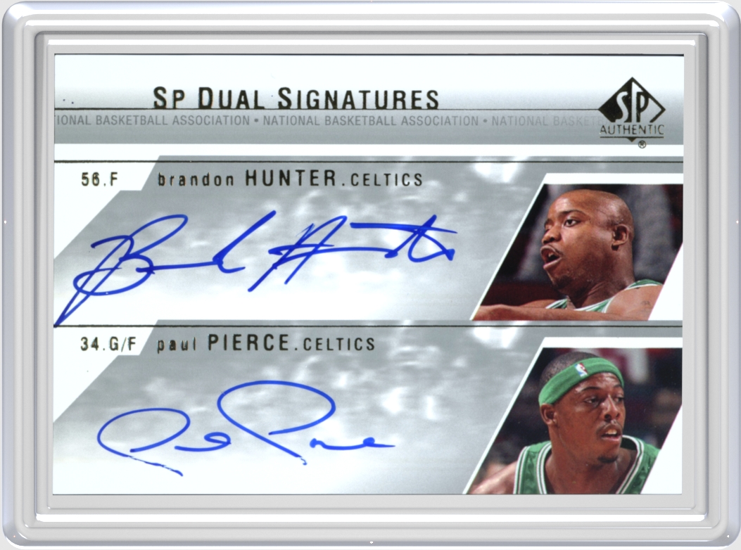 Brandon Hunter/Paul Pierce trading card