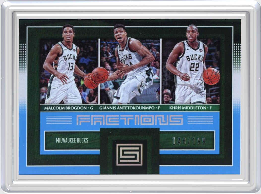 Malcolm Brogdon/Giannis Antetokounmpo/Khris Middleton... trading card
