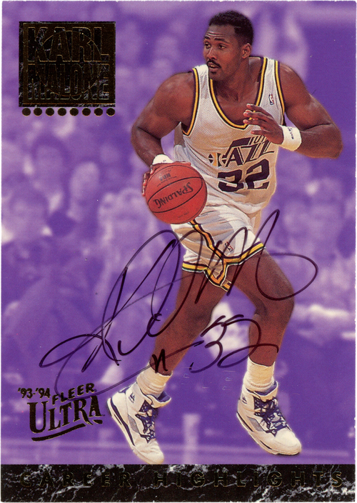 Karl Malone trading card