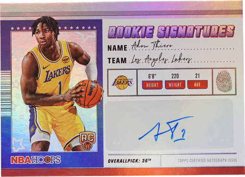 Adou Thiero trading card