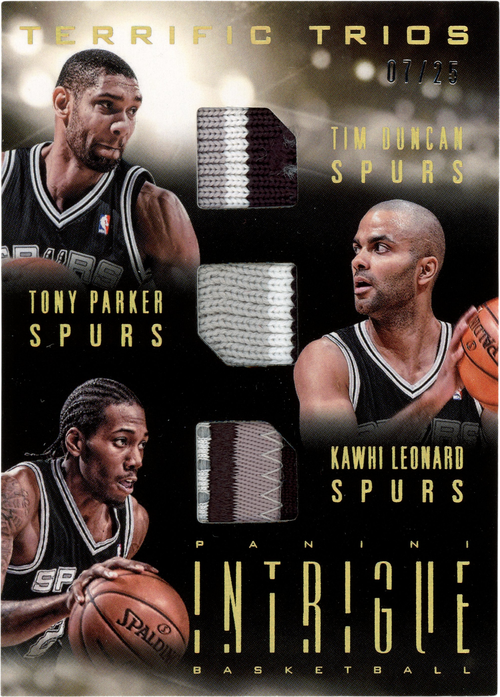 Tim Duncan/Tony Parker/Kawhi Leonard... trading card