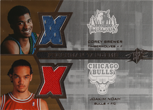 Joakim Noah / Corey Brewer trading card