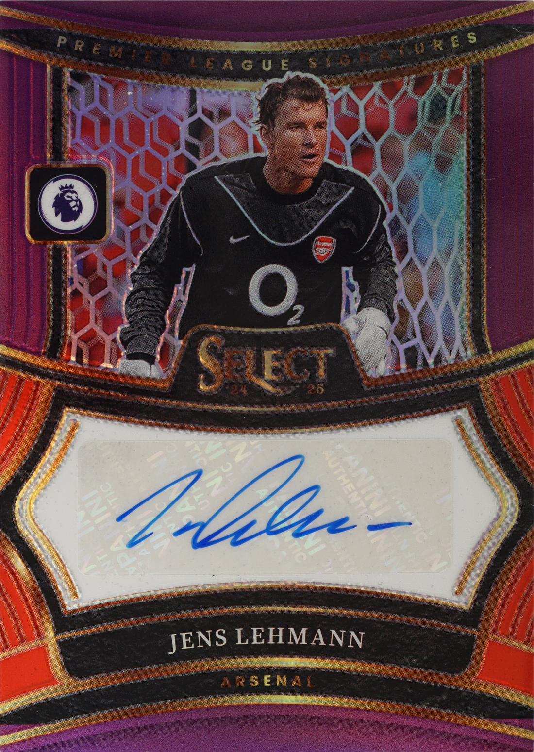 Jens Lehmann · 2024 Panini Select Premier League Signatures Purple ...