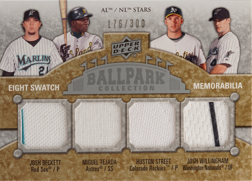 Rich Hill / Josh Beckett / J.D. Drew / Kerry Wood / Josh Willingham / Huston Street / Miguel Tejada / Andy LaRoche trading card