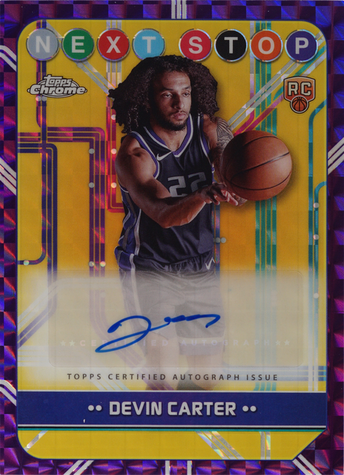 Devin Carter trading card