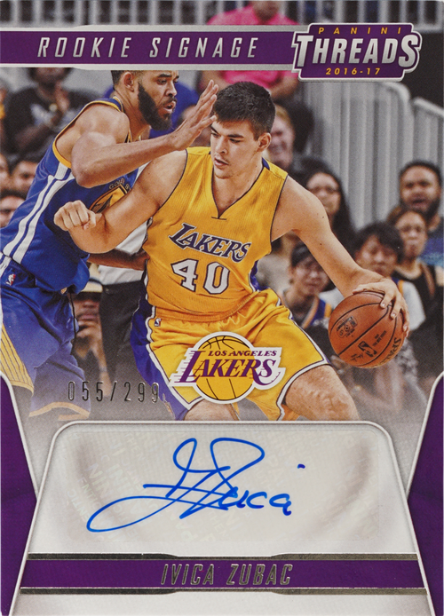 Ivica Zubac trading card