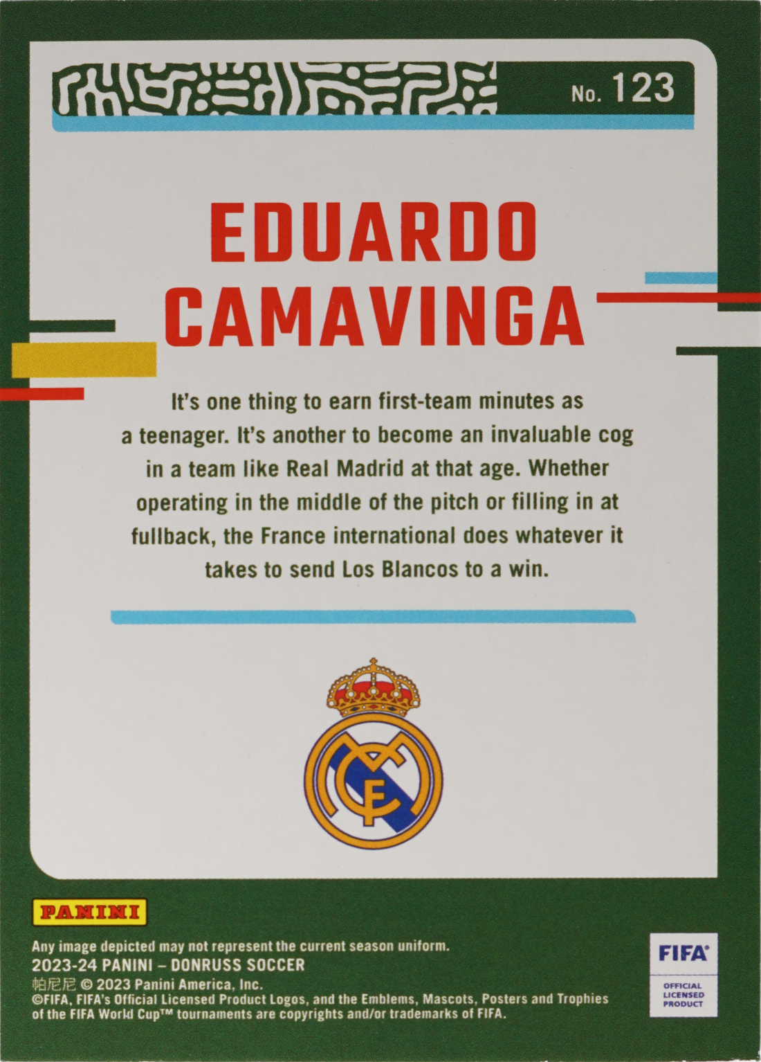 Object Card Pack Eduardo Camavinga · 2023 Panini Donruss Gold · #6/10 | ClutchCollect