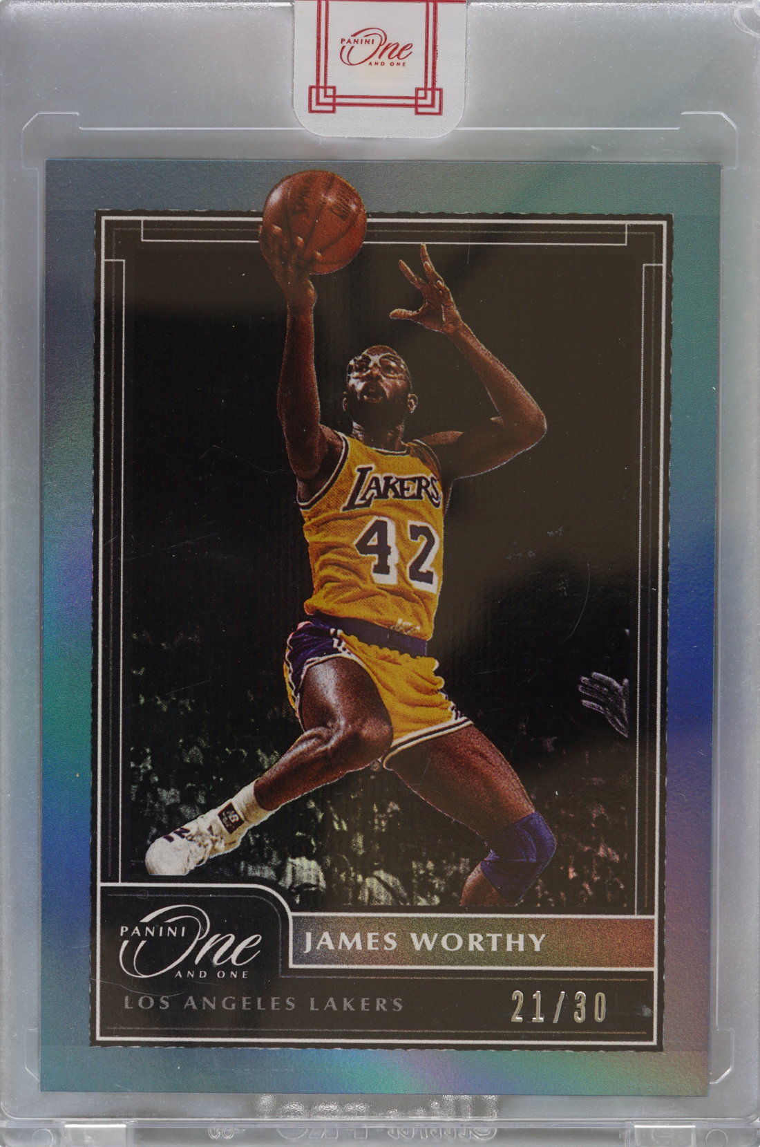 Object Card Pack James Worthy · 2020 Panini One and One Base Legends Blue · #21/30 ...