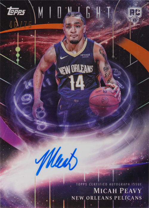 Micah Peavy trading card