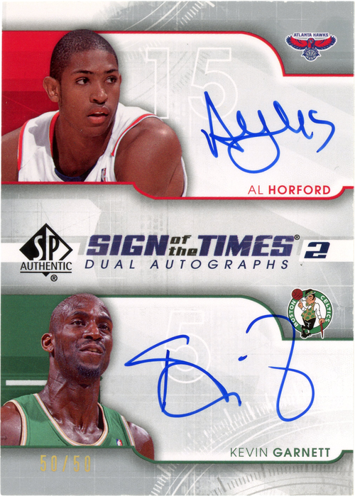 Al Horford/Kevin Garnett trading card