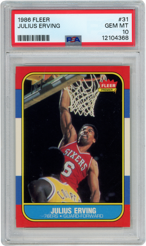 Julius Erving trading card