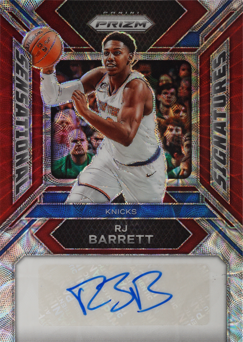 RJ Barrett trading card