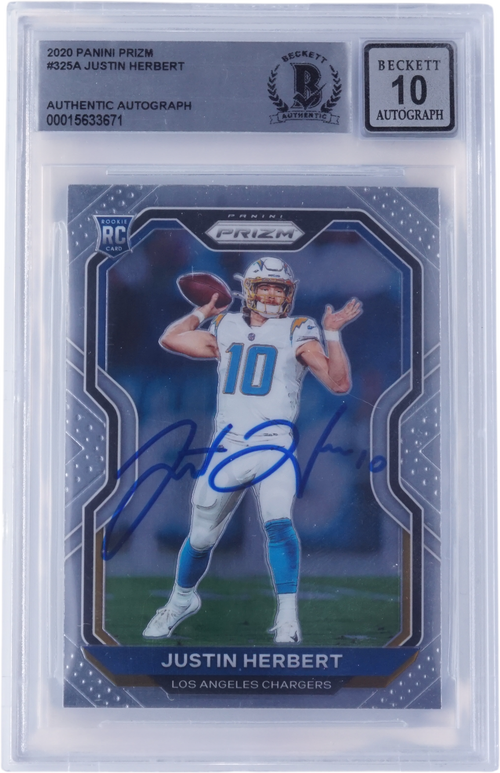 Justin Herbert trading card