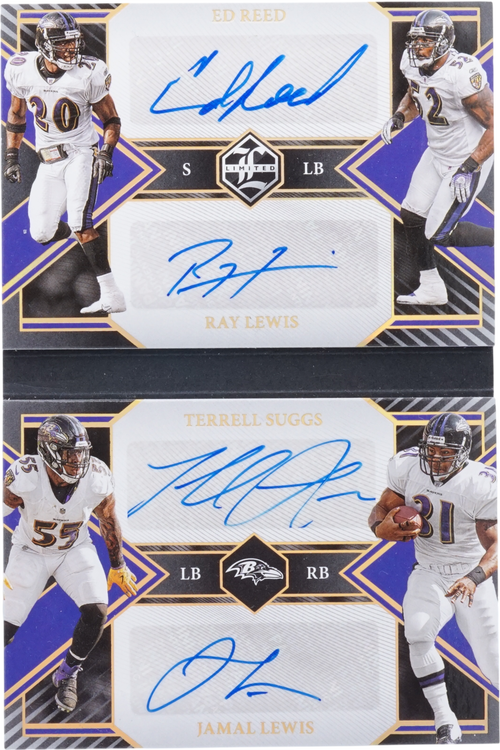 Ed Reed/Ray Lewis/Terrell Suggs/Jamal Lewis trading card