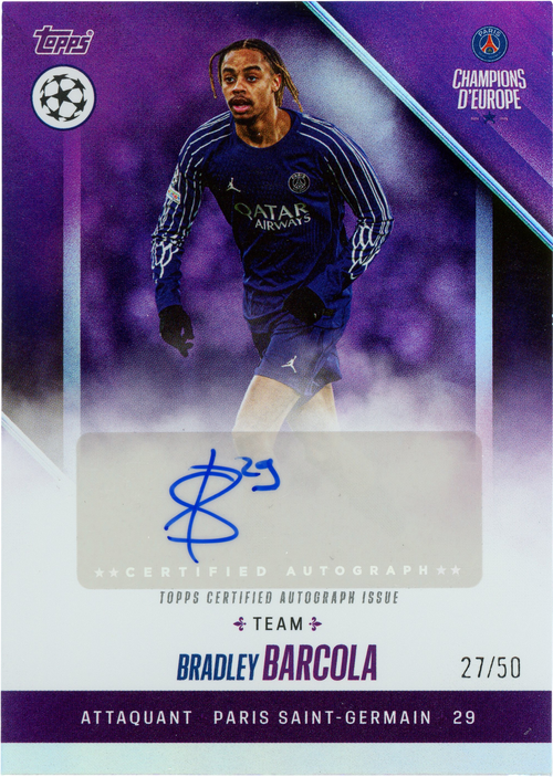 Bradley Barcola trading card