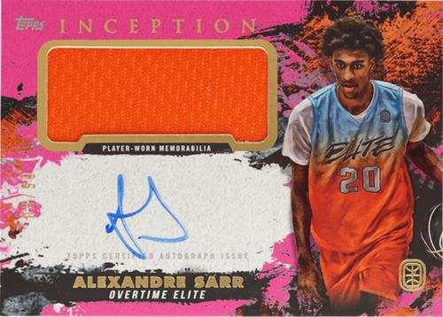 Alexandre Sarr trading card