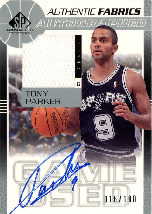 Tony Parker trading card