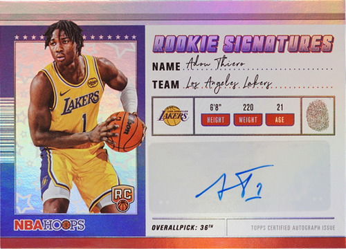 Adou Thiero trading card