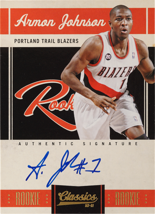 Armon Johnson trading card