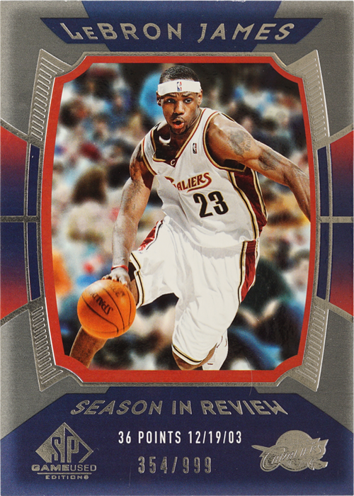 Lebron James trading card