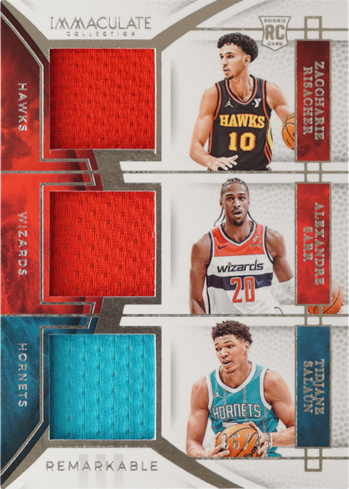 Zaccharie Risacher/Alexandre Sarr/Tidjane Salaun... trading card