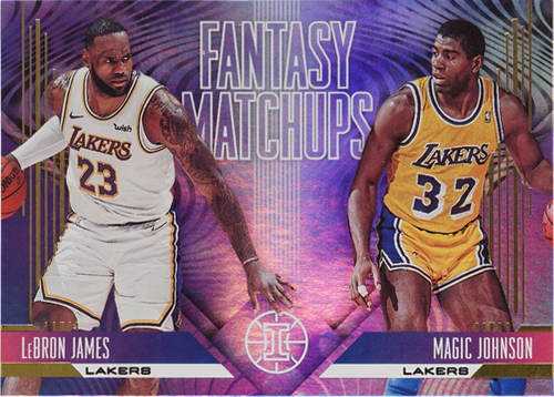 LeBron James/Magic Johnson trading card