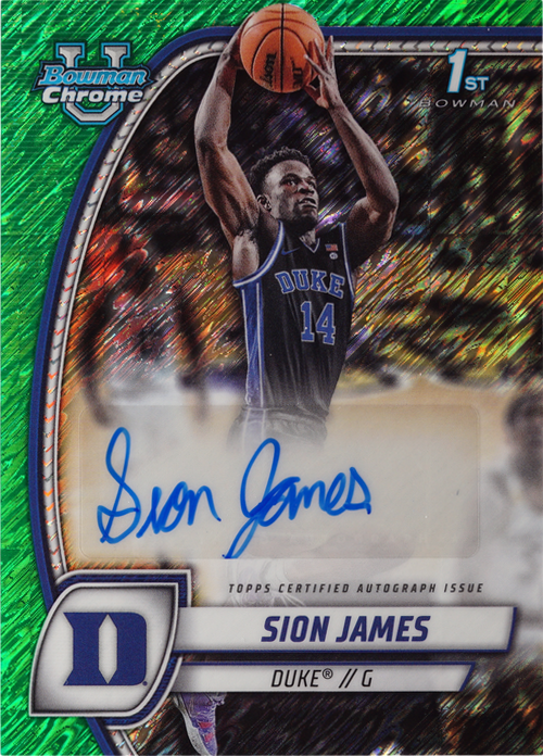 Sion James trading card