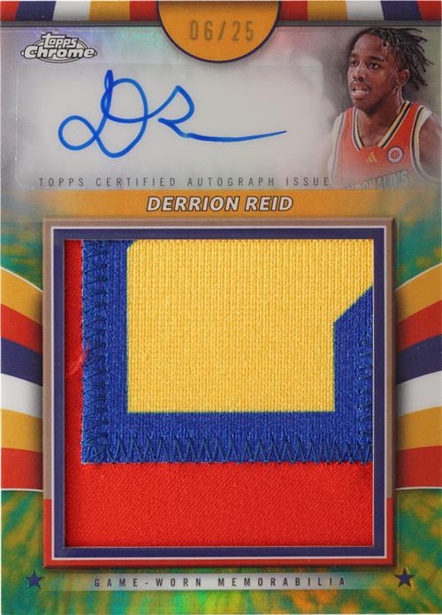 Derrion Reid trading card