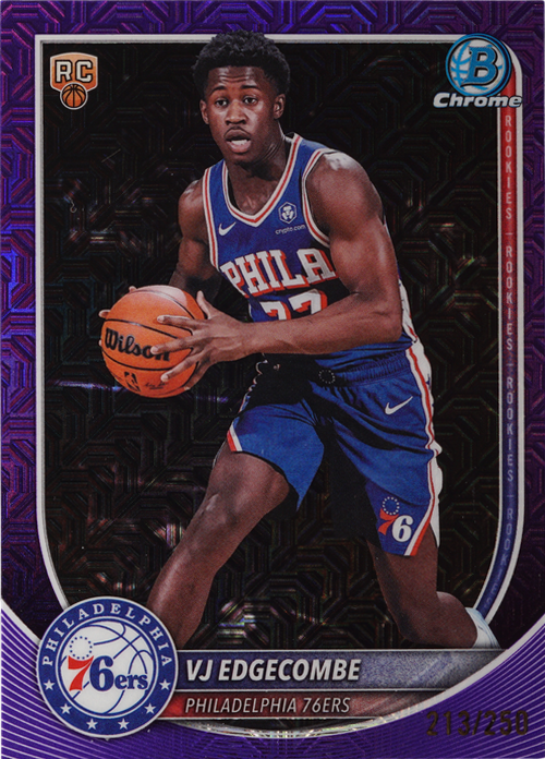 VJ Edgecombe trading card
