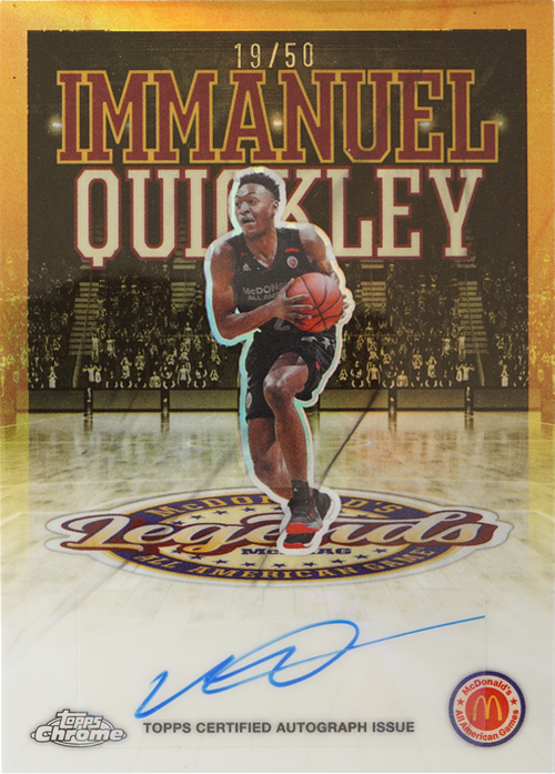 Immanuel Quickley trading card