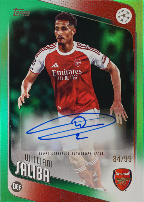 William Saliba trading card