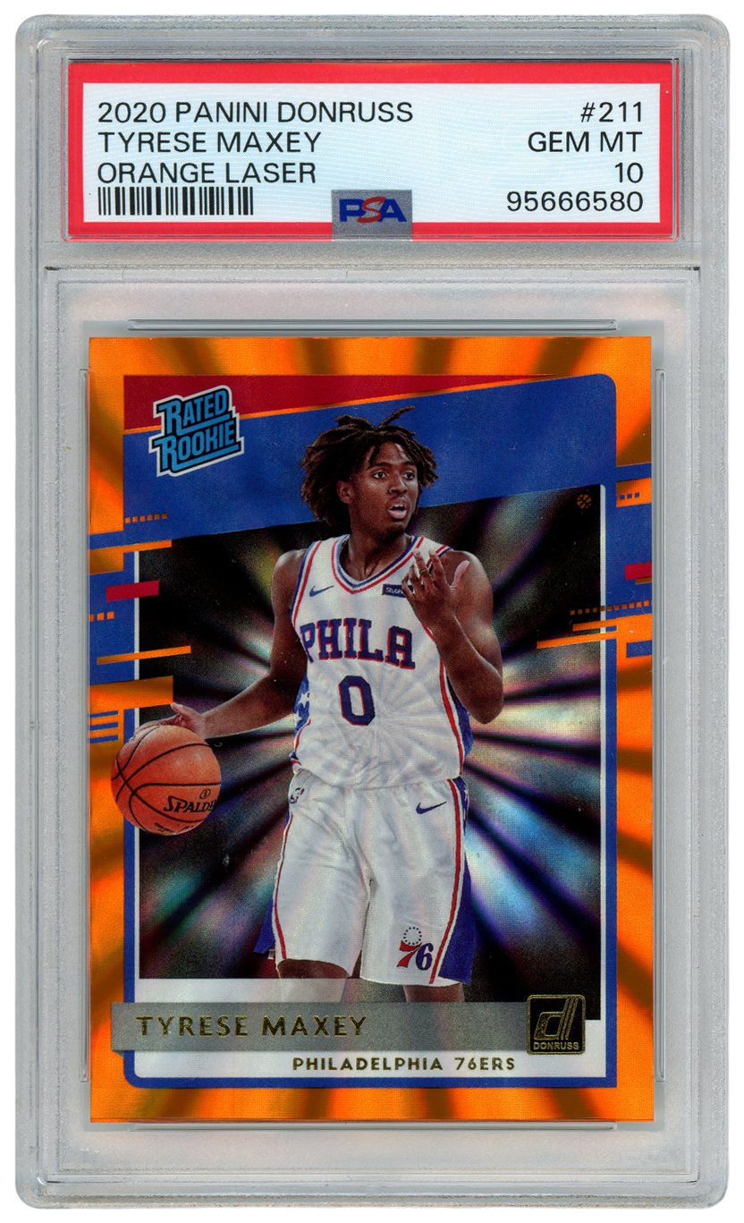 Tyrese Maxey - Rated Rookies Holo Orange Laser