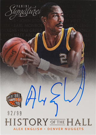 Alex English trading card
