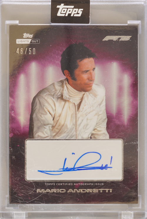 Mario Andretti trading card