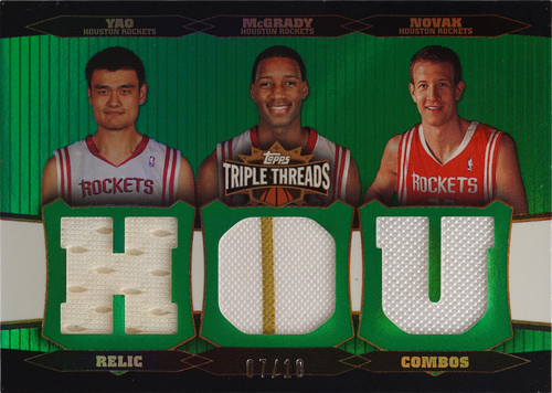 Yao Ming / Tracy McGrady / Steve Novak trading card