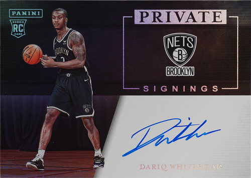 Dariq Whitehead trading card