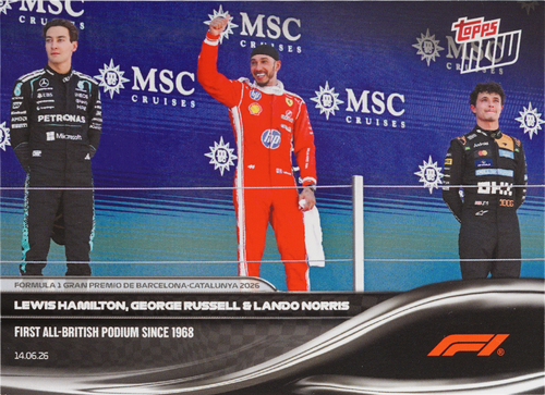Lewis Hamilton / George Russell / Lando Norris trading card