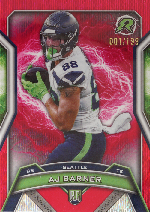 AJ Barner trading card