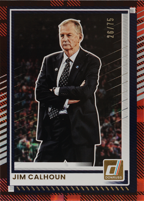 Jim Calhoun trading card
