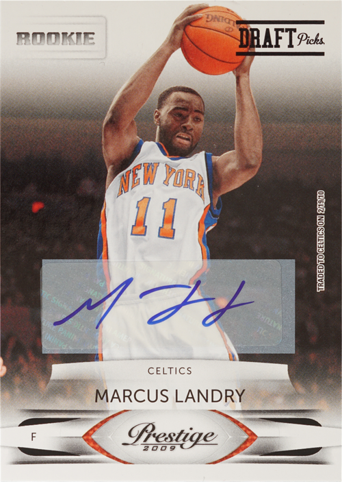Marcus Landry trading card