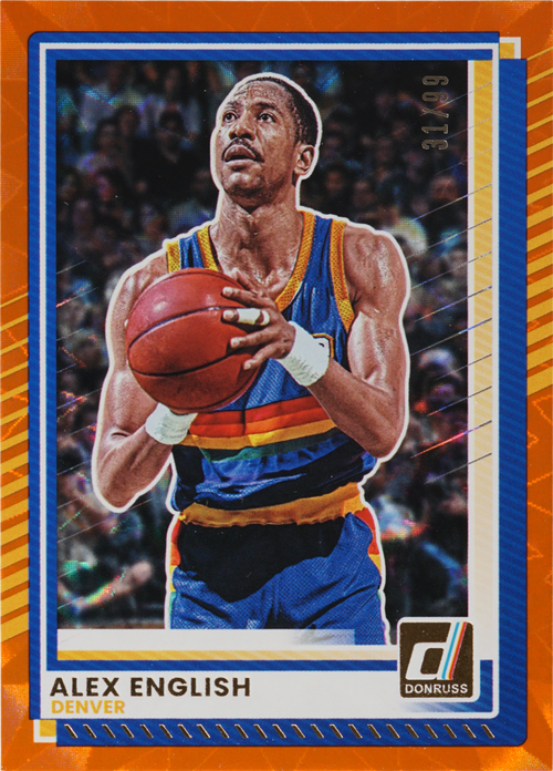 Alex English trading card