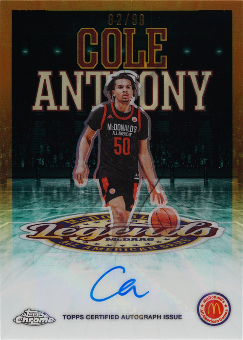 Cole Anthony trading card