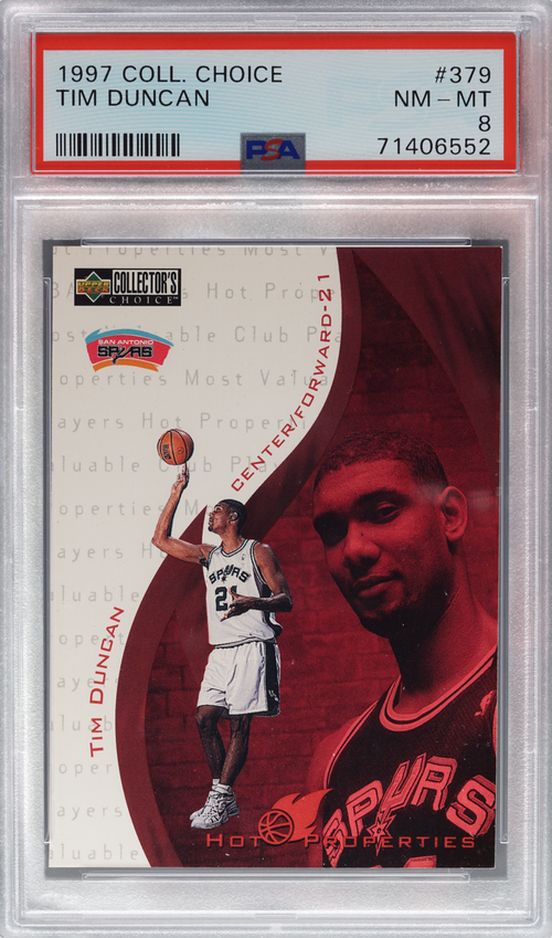 Tim Duncan trading card