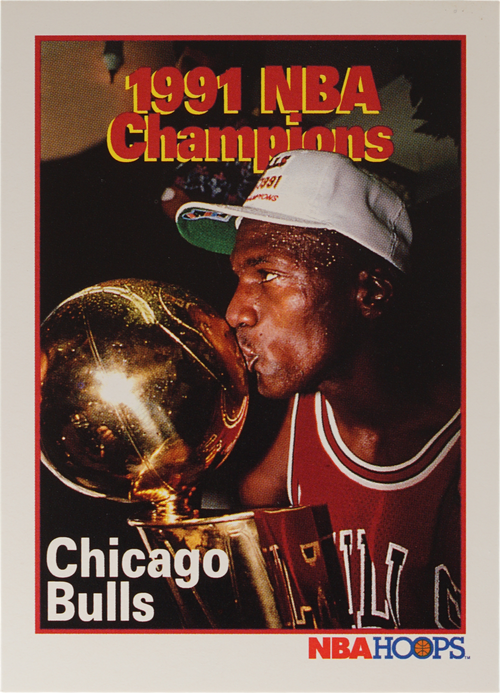 1991 NBA Champions trading card