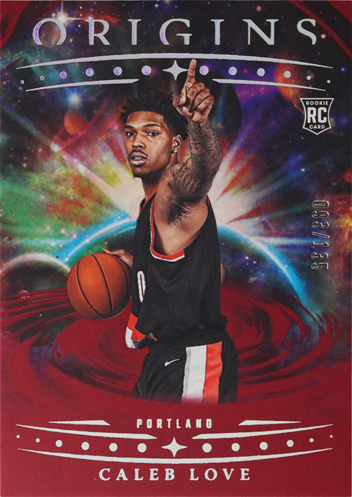 Caleb Love trading card
