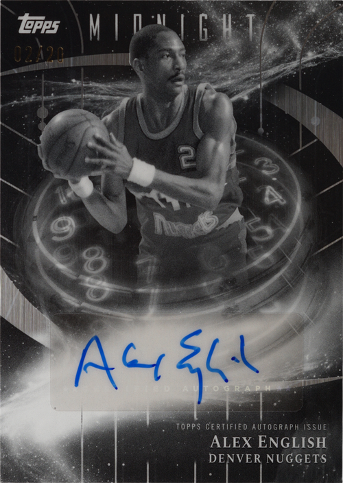 Alex English trading card