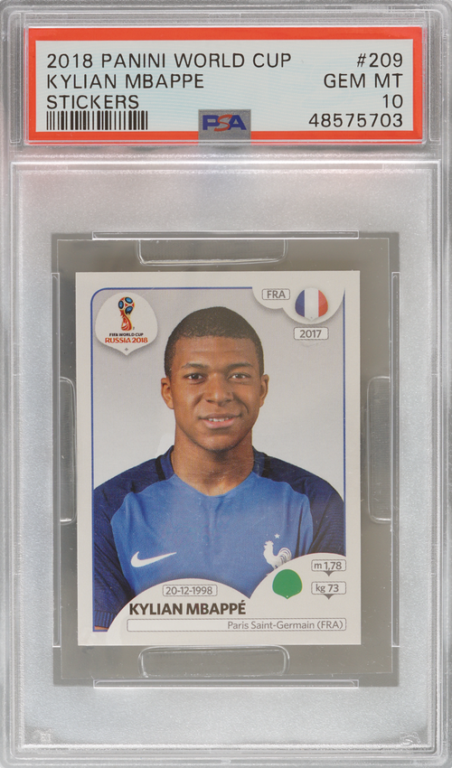 Kylian Mbappé trading card
