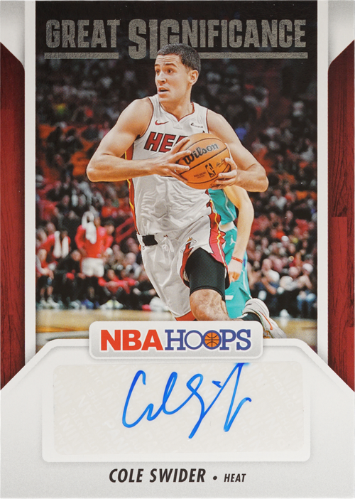 Cole Swider trading card