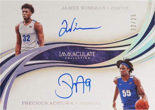 James Wiseman/Precious Achiuwa trading card