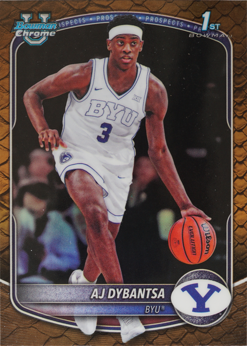 AJ Dybantsa trading card